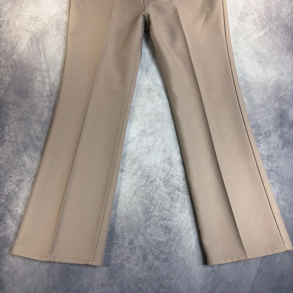 Vintage Levi's Action Slacks Mens 34x30 Tan Sta-Prest Straight Leg Trousers